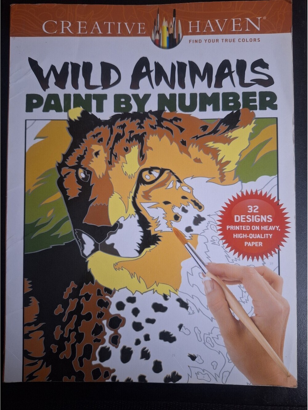Creative Haven Wild Animals Paint by Number Coloring Book